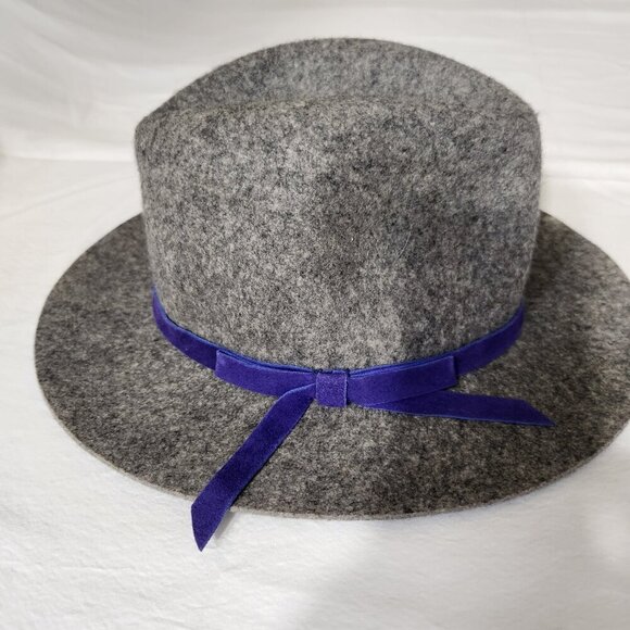 Gap NWOT Women Size S/M-P/M Gray Pinched Crown 100% Soft Wool Fedora Hat Casual - Picture 8 of 16